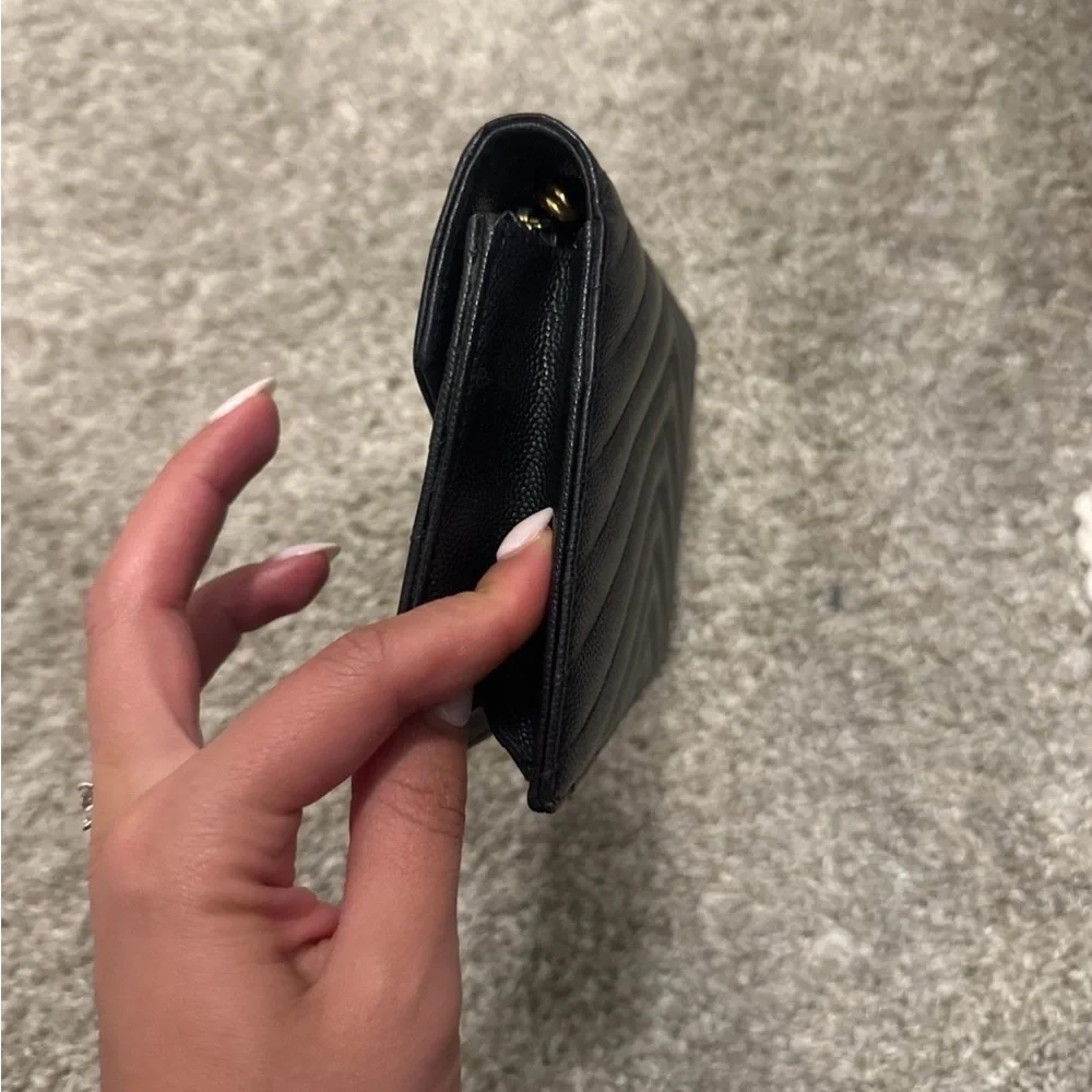 Saint Laurent Black Crossbody Bag with Gold Logo - Picture 3 of 13